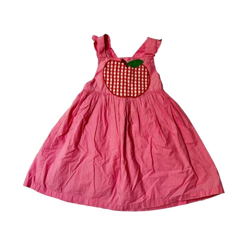 Baby Boden Gingham Apple Pinnie Dress Size 18-24m